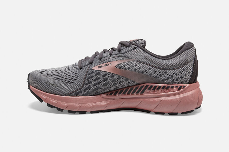 Brooks Adrenaline Gts 21 Road Löparskor Dam - Mörkgrå/Rosa - 5273-NSTJY